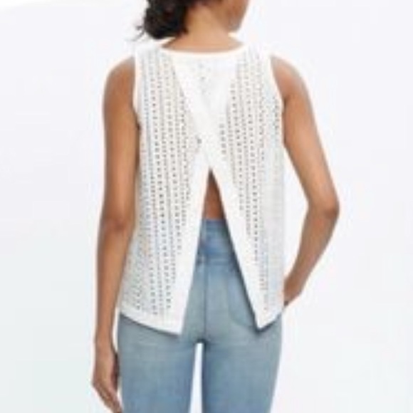 🌺Madewell eyelet open back top 🌺 - Picture 2 of 7
